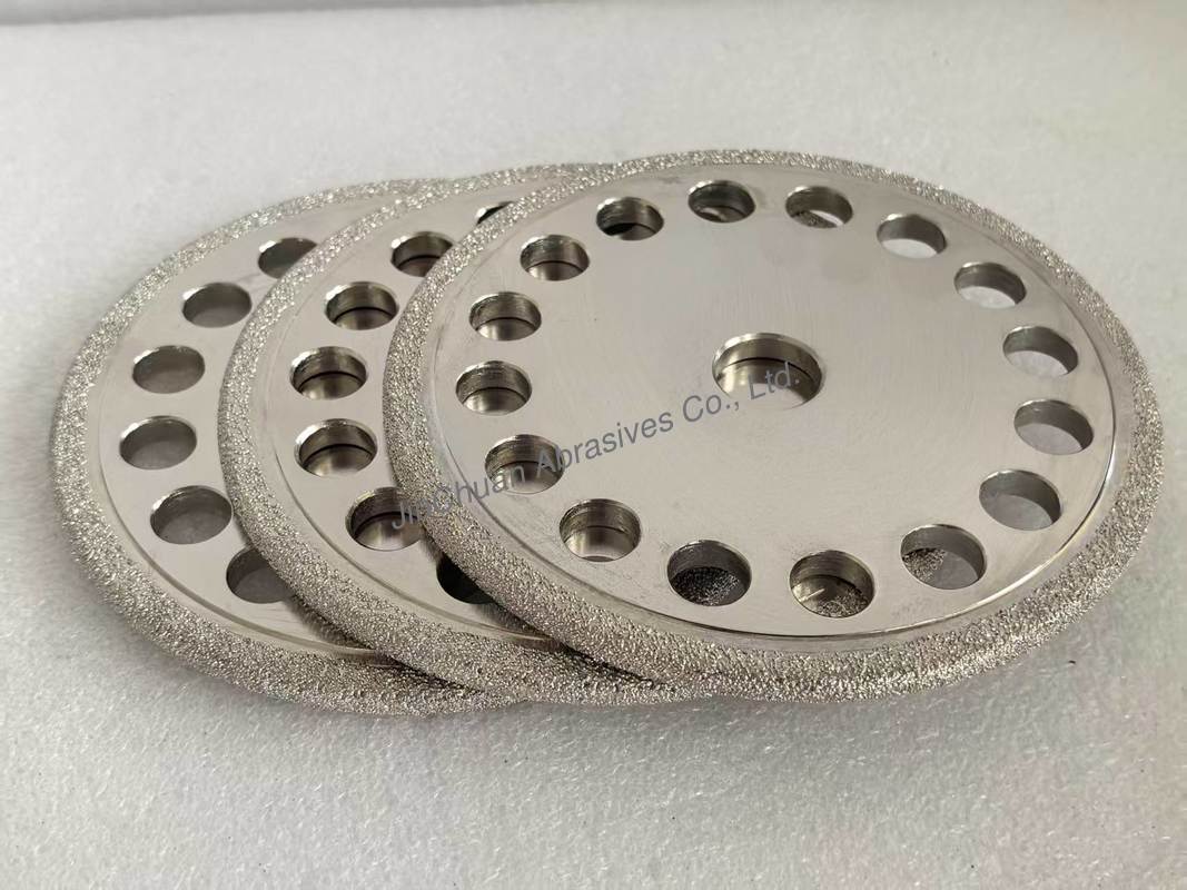 High-Performance Vacuum Brazed Diamond Wheels for Cast Iron Grinding with D40/45 Grit Customizable Shape and Long Lifespan