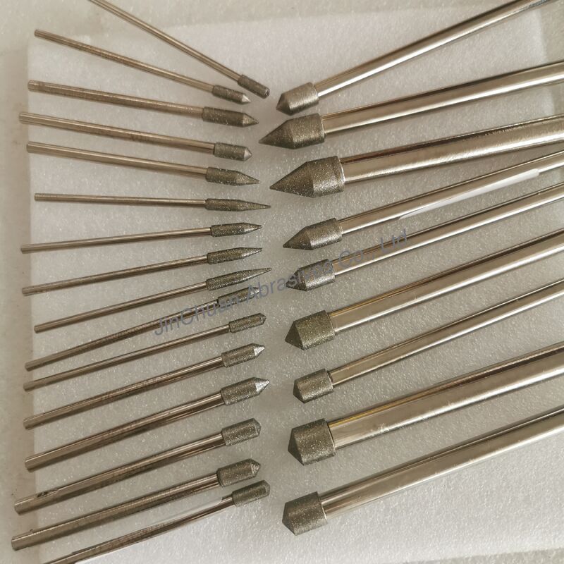 Custom-Made 12*10*10*120mm  45°-120° D126 Electroplated Grinding Bits For Cemented Carbide