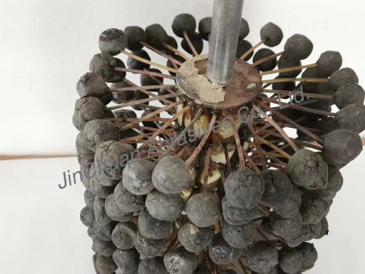 220 * 250 * 400mm μηχανών κυλίνδρων ακονιών επικεφαλής εσωτερική τρύπα SIC180# σφαιρών βουρτσών γυαλίζοντας