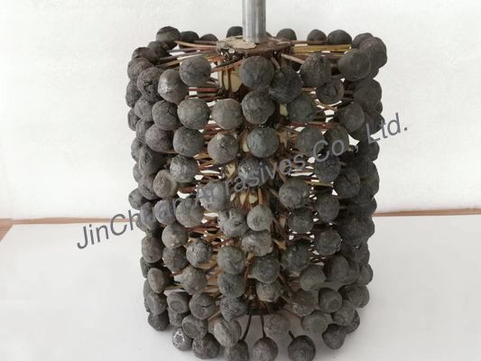 220 * 250 * 400mm μηχανών κυλίνδρων ακονιών επικεφαλής εσωτερική τρύπα SIC180# σφαιρών βουρτσών γυαλίζοντας