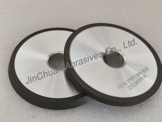 Γκρι CBN ρητίνη ομόλογος γρίφτης 1V1 75mm με 10 βαθμούς για την αποτελεσματικότητα γρίφωση