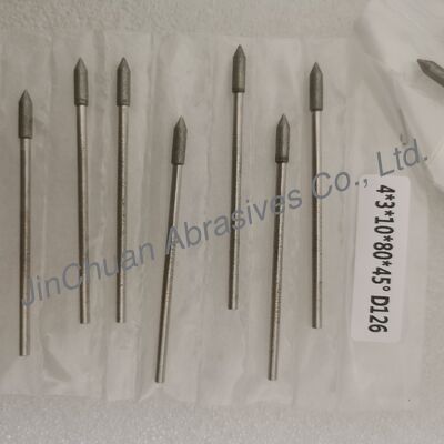 Κατασκευασμένα κατά παραγγελία 4*3*10*80mm 17°-120° D126 Ηλεκτρολυμένα τρυπάνια λείανσης για σκληρυμένο καρβίδιο