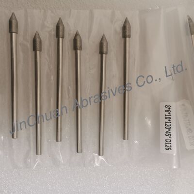 Κατασκευασμένα κατά παραγγελία 8*6*10*120mm 30°-120° D126 Ηλεκτρολυτικά Τροχιστικά Μπιτς Για Συγκολλημένο Καρβίδιο