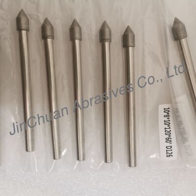 Προσαρμοσμένα 10*8*10*120mm 30°-120° D126 Ηλεκτροπληρωμένα κομμάτια άλεσης για καρβίδιο τσιμέντου
