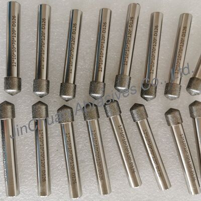 Custom-Made 12*10*10*70mm  120° D126 Electroplated Grinding Bits For Cemented Carbide