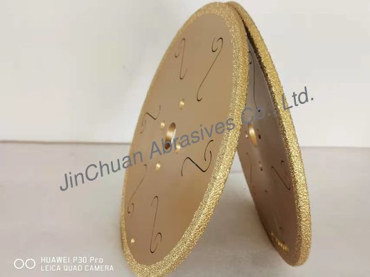 Χρυσό χρώμα 300mm συμπυκνωμένες ρόδες διαμαντιών με την τρύπα μείωσης θορύβου